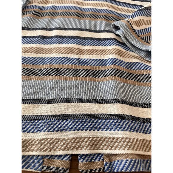 Vilagallo Open Front Cardigan Sweater Size Large (44) Stripped Knit Coverup - Picture 16 of 16